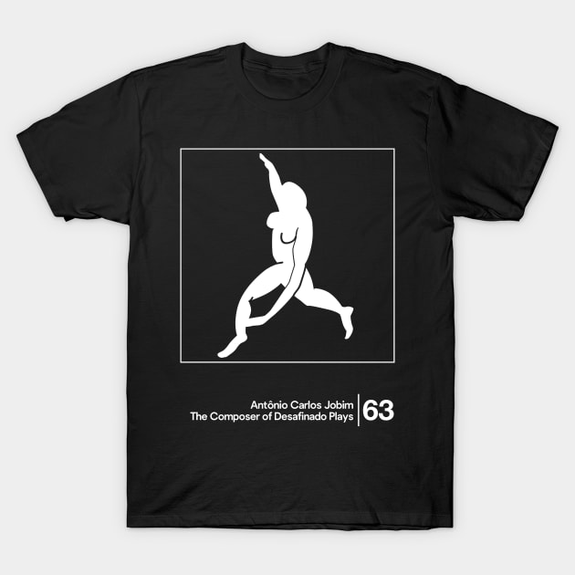 Antonio Carlos Jobim / Minimal Style Graphic Artwork Design T-Shirt by saudade